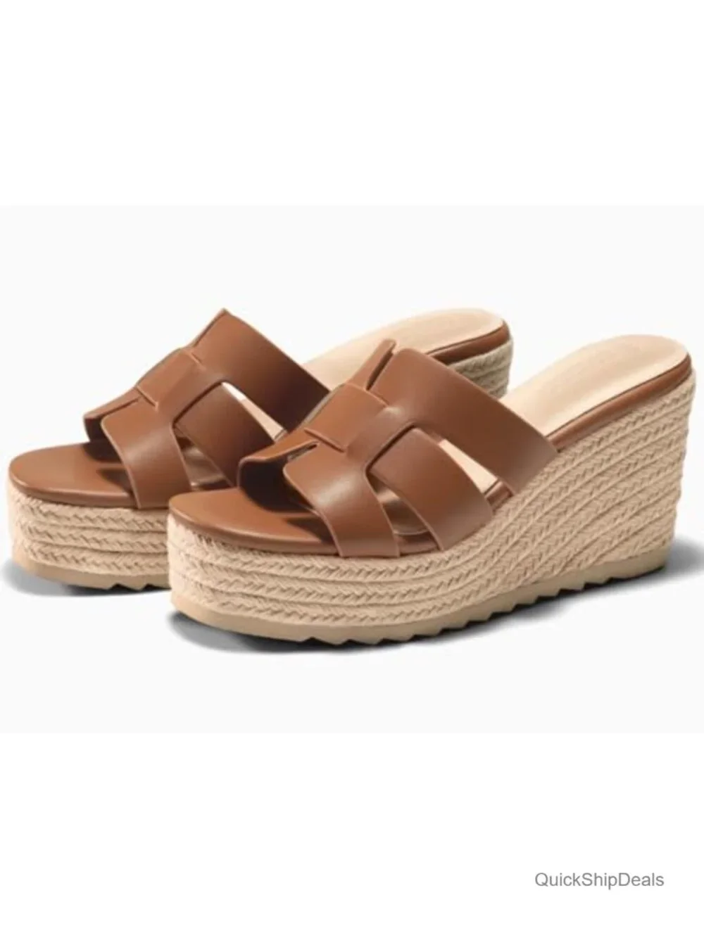 Wedge Sandals Platform Espadrille Heels Open Toe Strappy Slip On Casual Summer